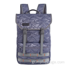 Camo clamshell τύπος casual laptop backpack προσαρμογή